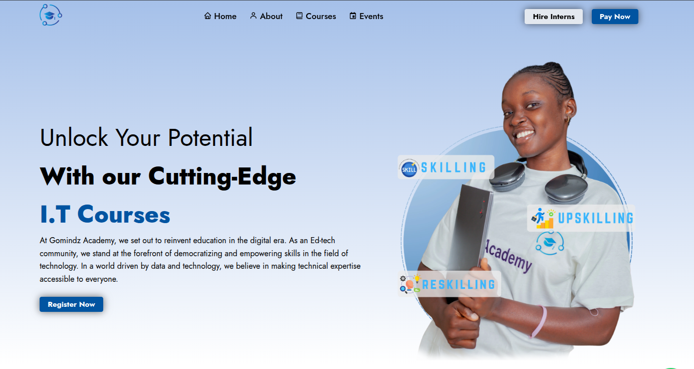 Gomindz Academy Website